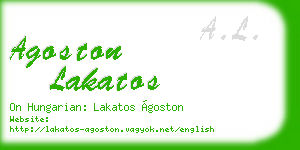 agoston lakatos business card